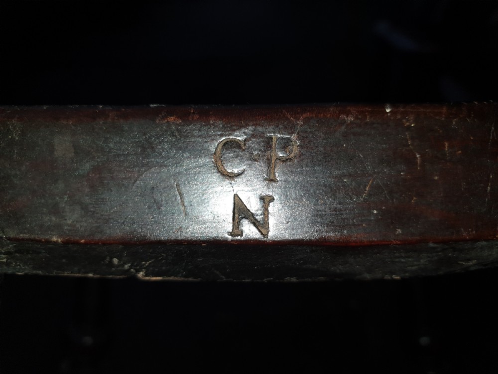 Set of 3 Victorian Windsor chair with makers Stamp.  View II