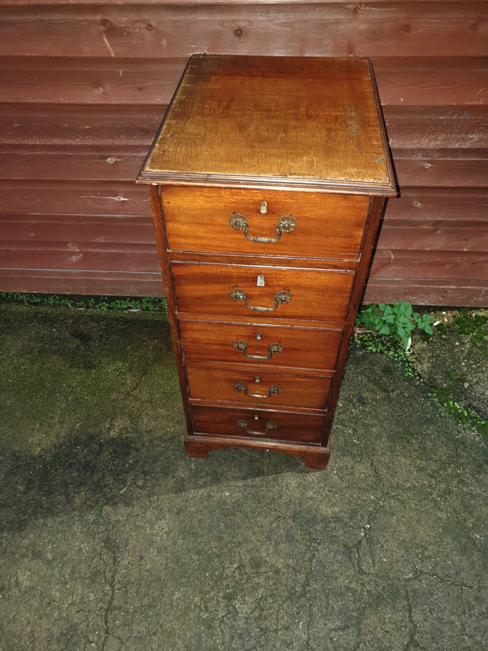Late Georgian mahogany 5 drawer office chest. View IV