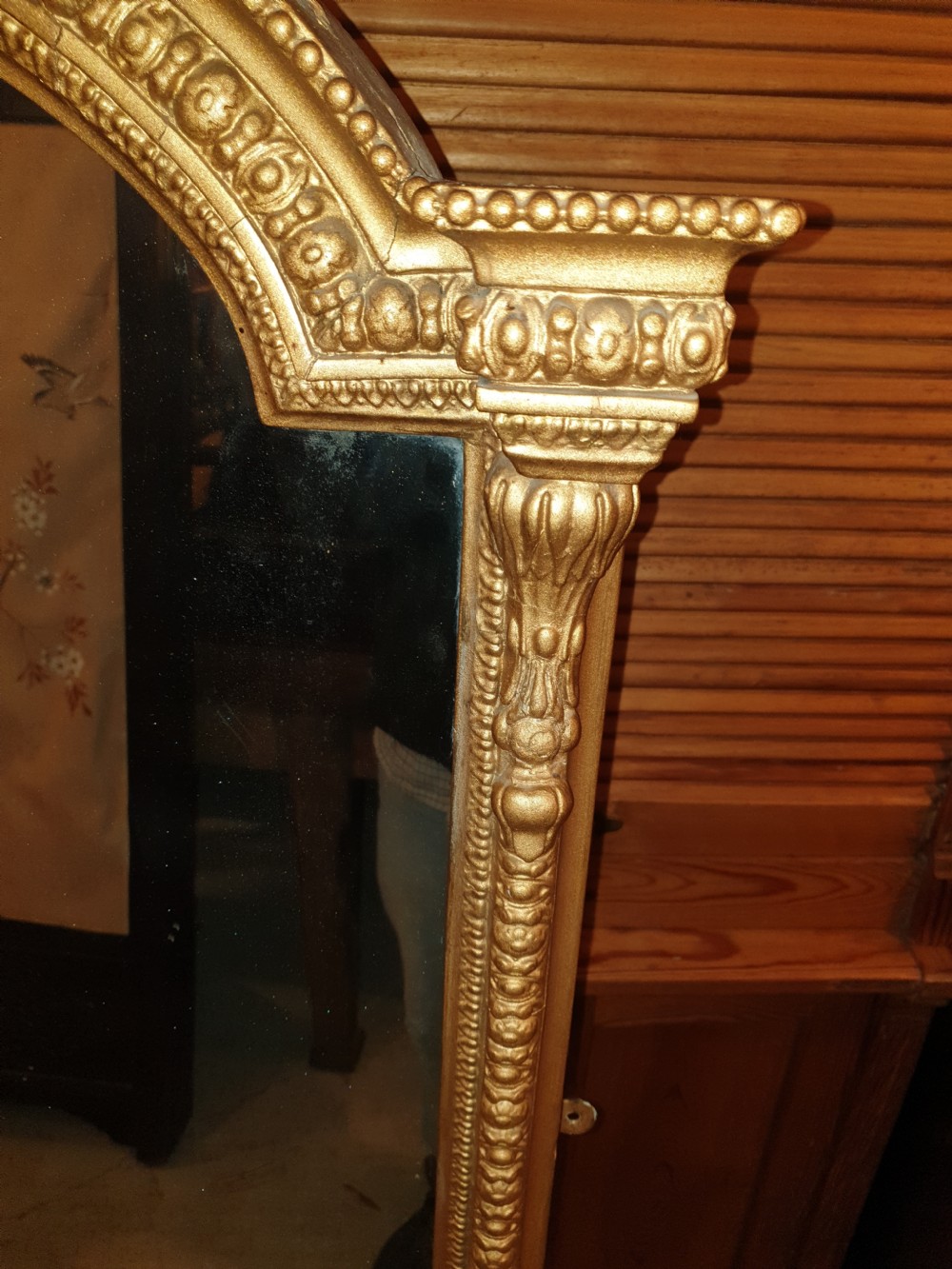 Victorian gilt frame wall mirror  View III