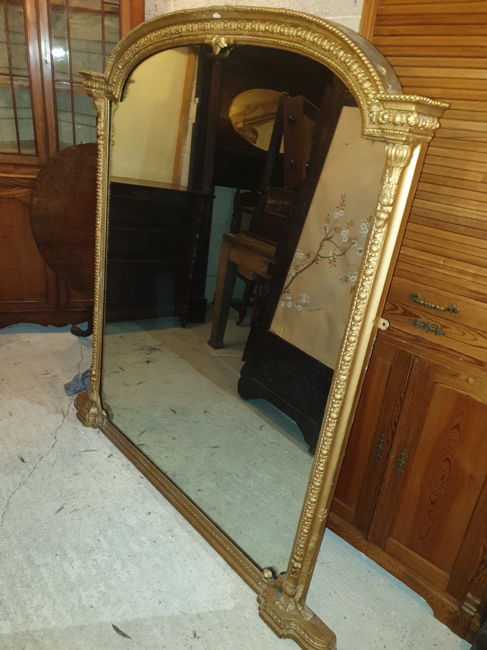 Victorian gilt frame wall mirror  View IV