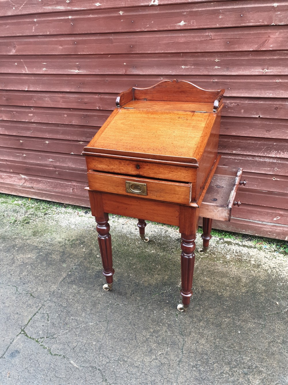 Victorian mahogany restaurant Maitre D  stand. View II