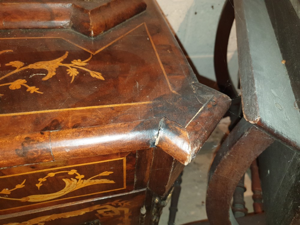 Large inlaid  breakfront bookcase cabinet View XIII