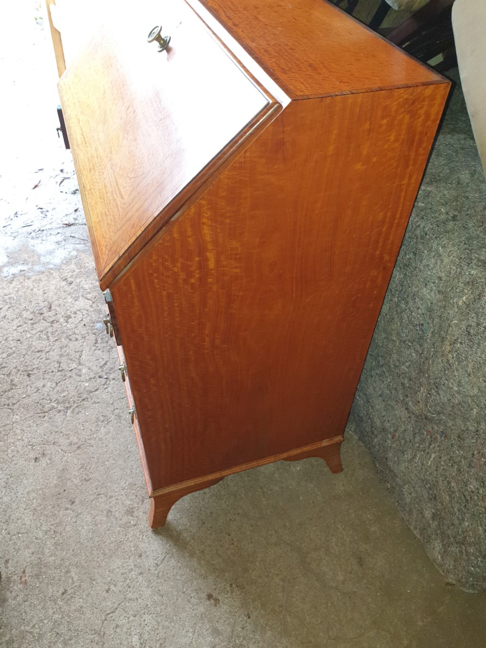 Edwardian satinwood bureau View VII