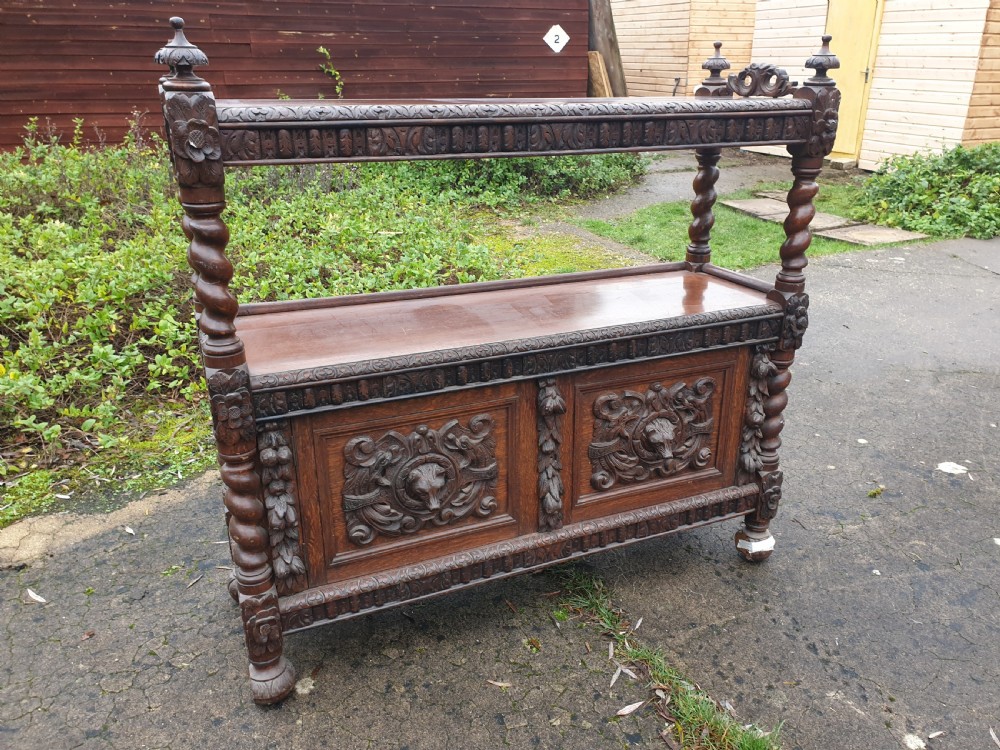 Victorian carved oak buffet  View VIII