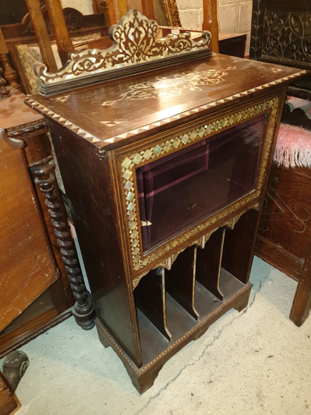 Late 19th century inlaid rosewood cabinet View III