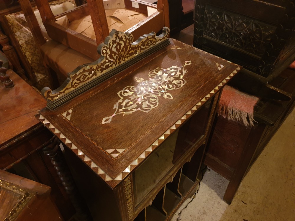 Late 19th century inlaid rosewood cabinet View IV