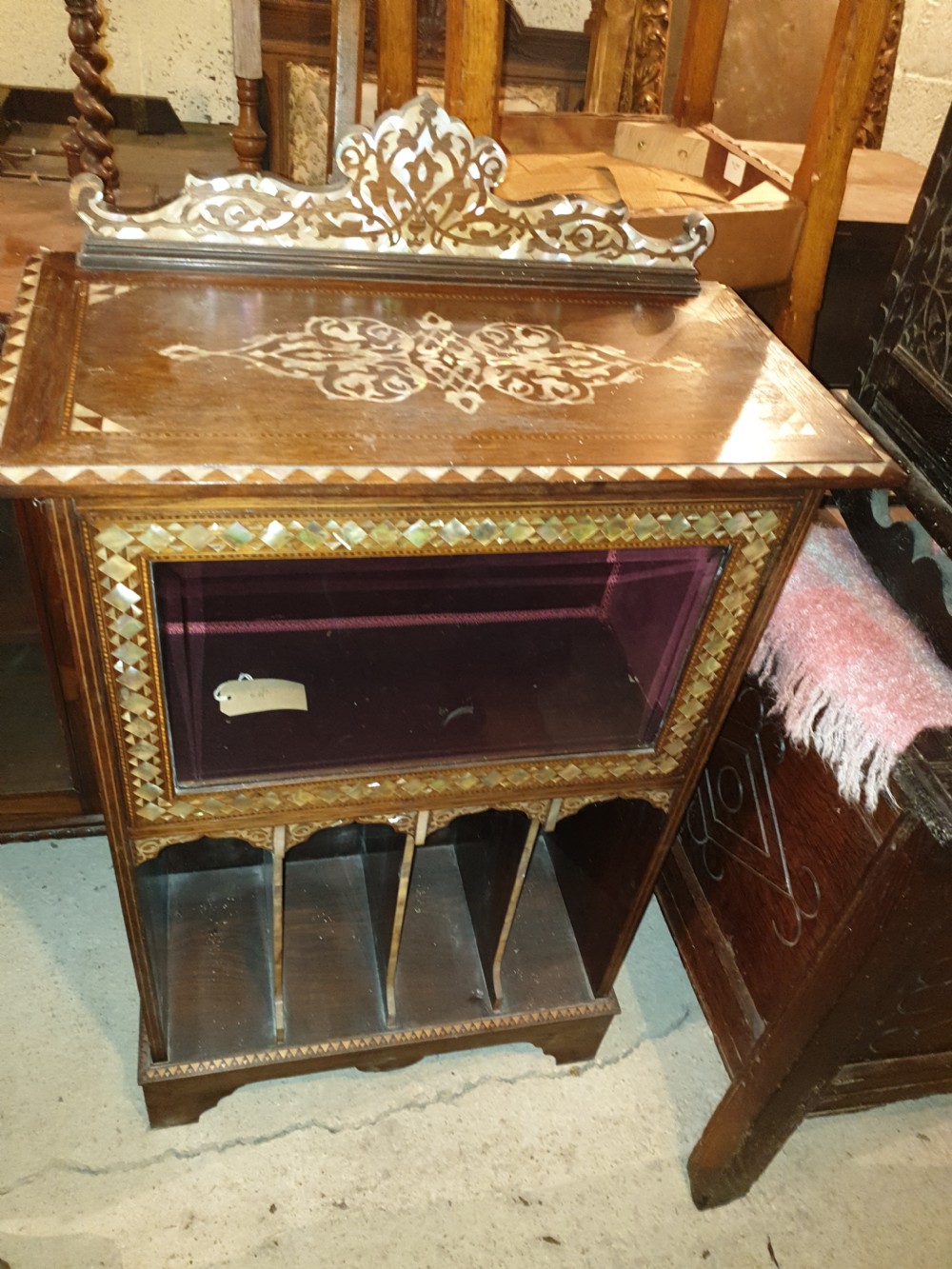 Late 19th century inlaid rosewood cabinet View V