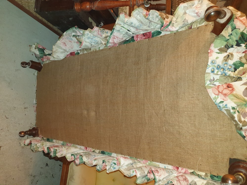 Late Victorian upholstered Chesterfield sofa. View VI
