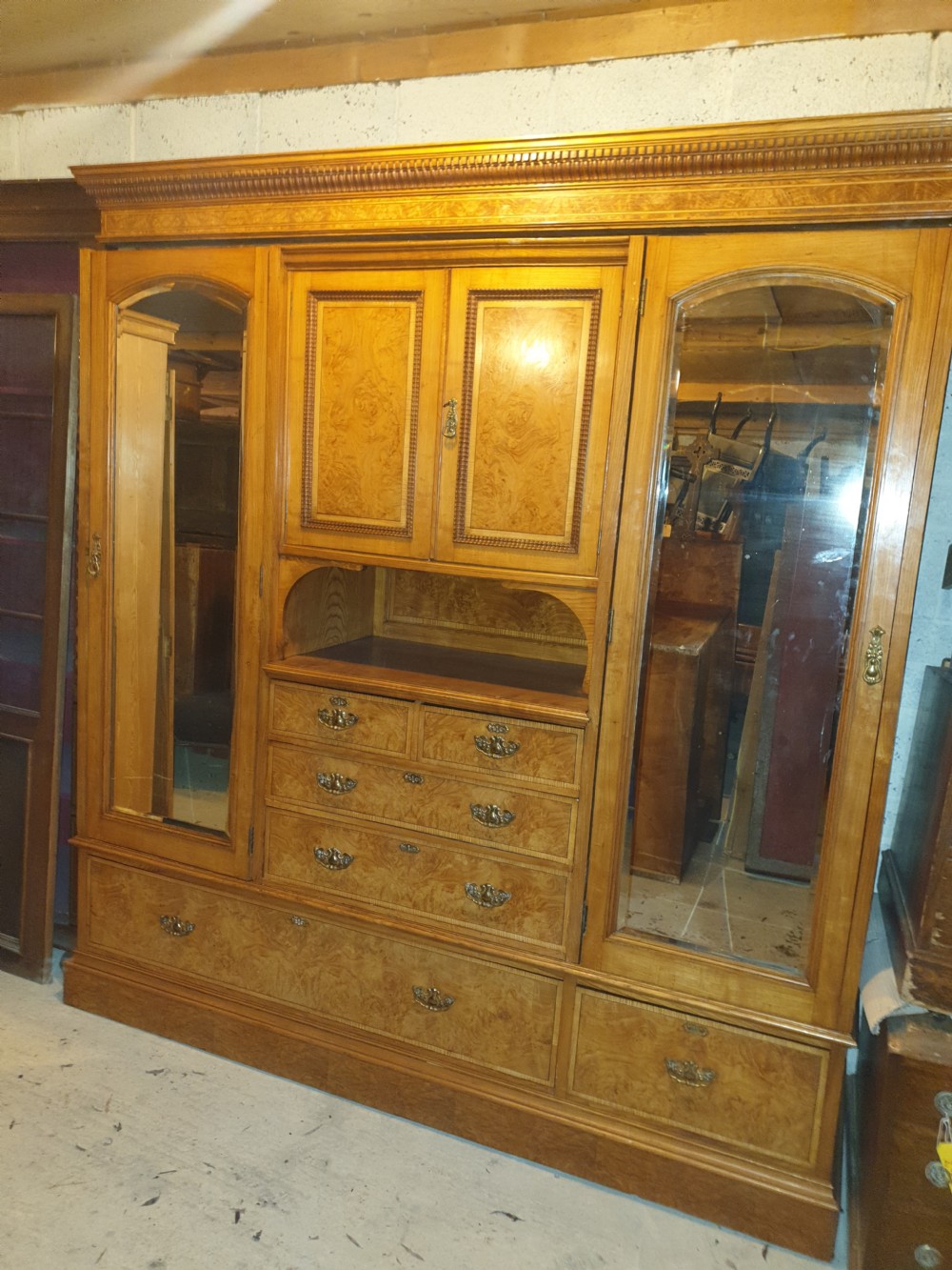  Good late Victorian Wardrobe by Shapland & Petter. Barnstaple  View II