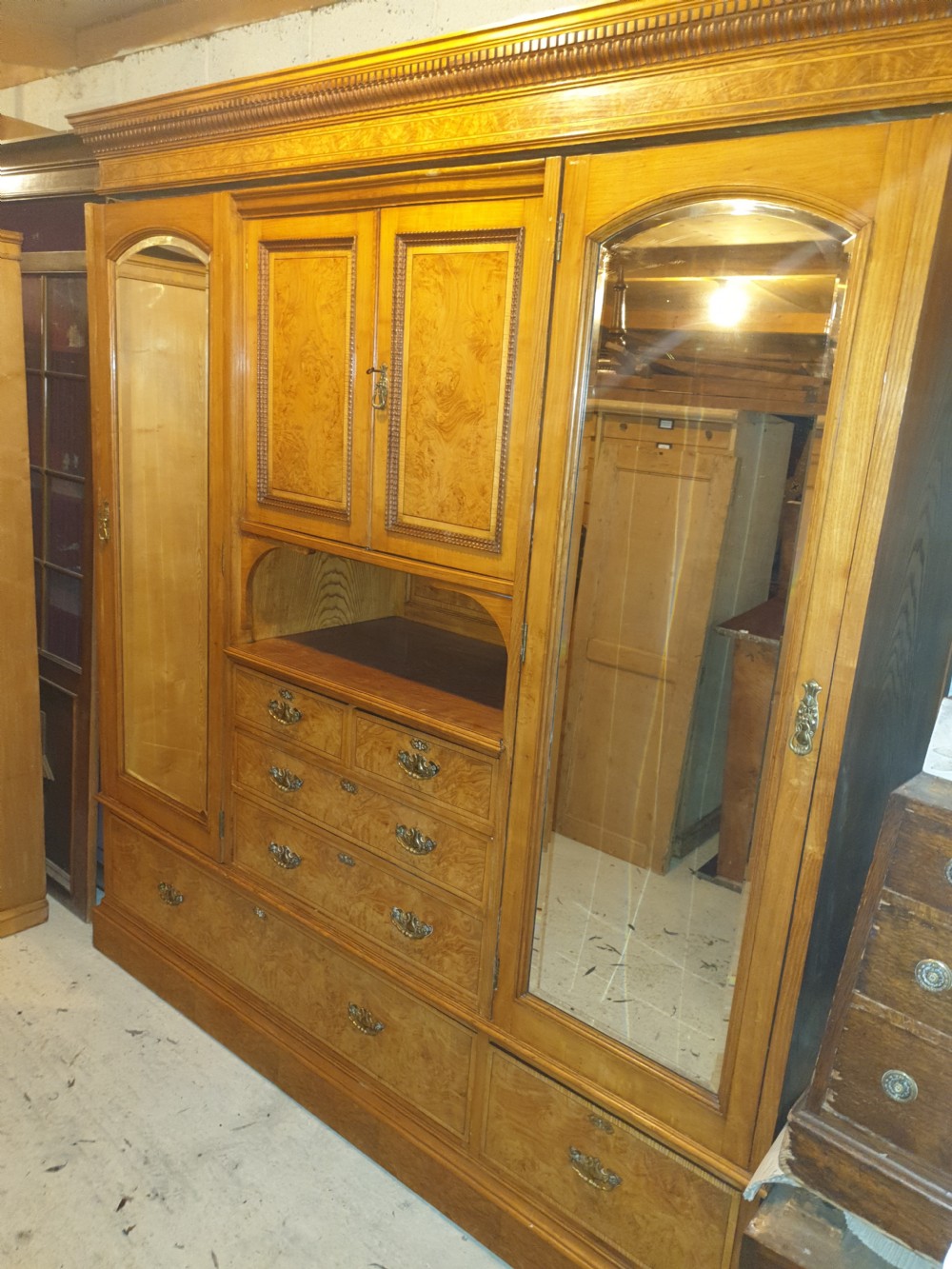  Good late Victorian Wardrobe by Shapland & Petter. Barnstaple 