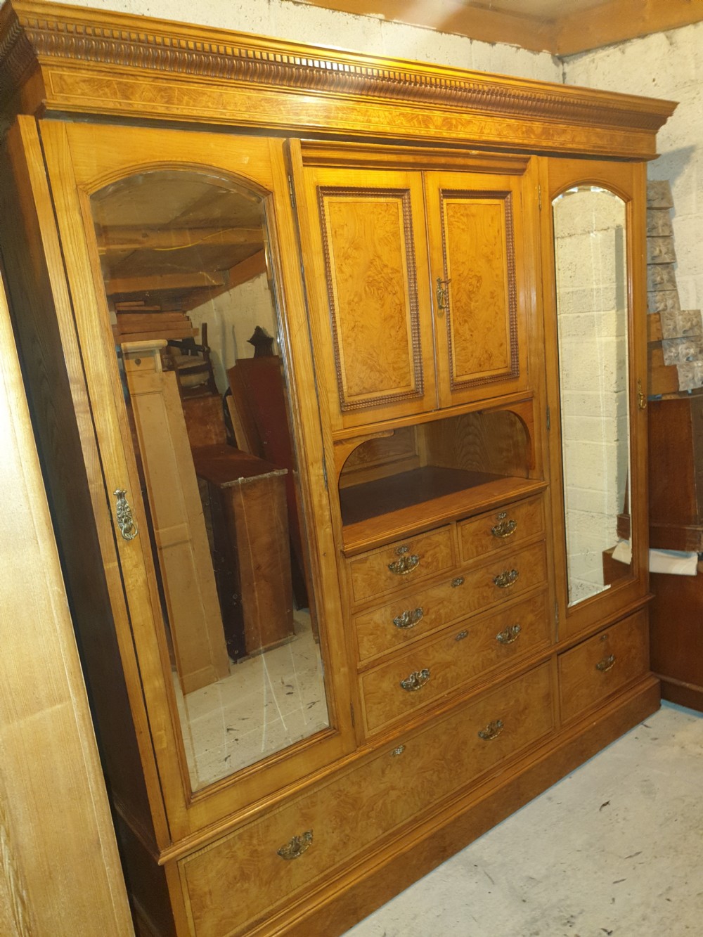  Good late Victorian Wardrobe by Shapland & Petter. Barnstaple  View VIII