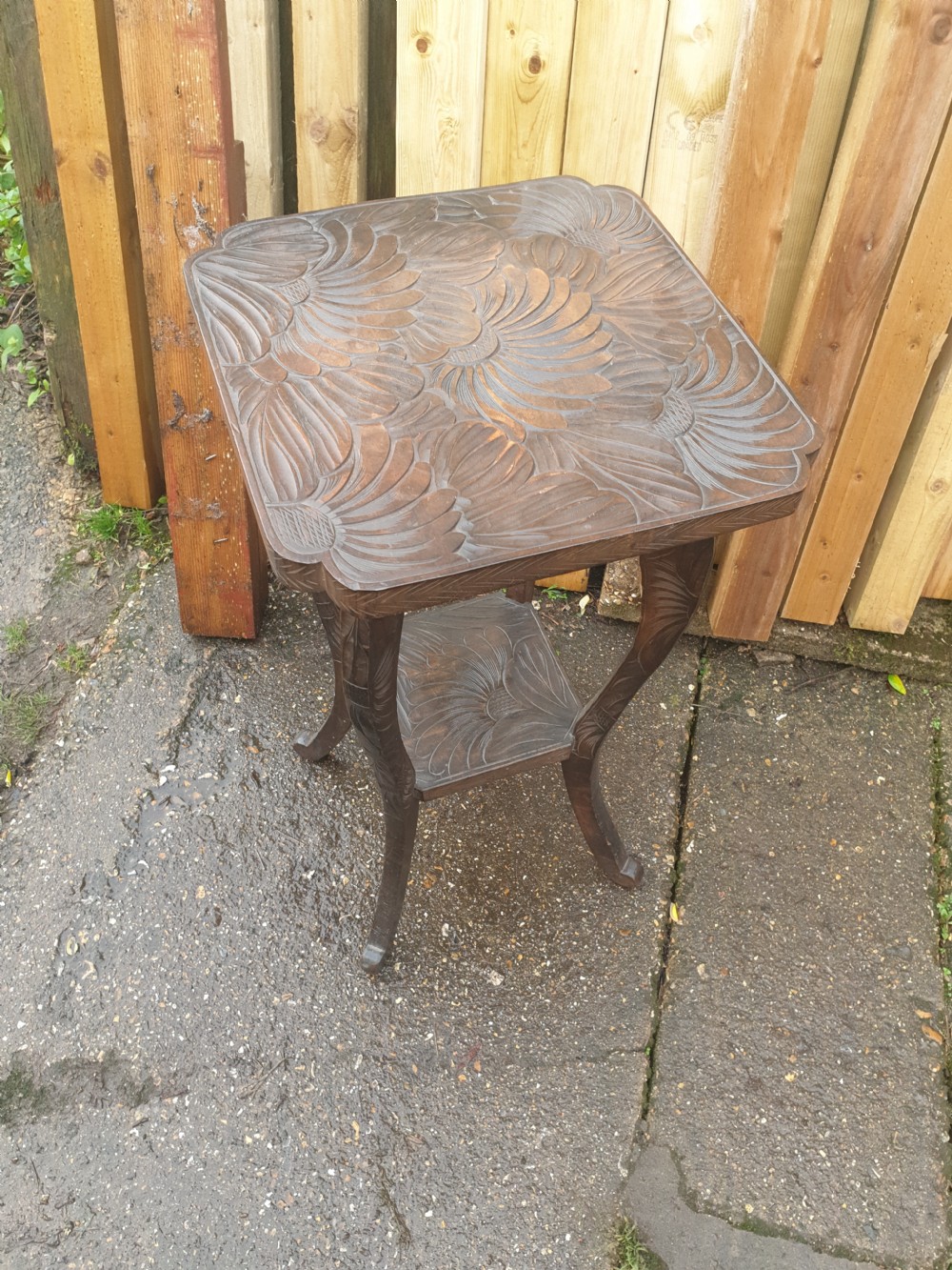 Liberty's 2 tier carved table 