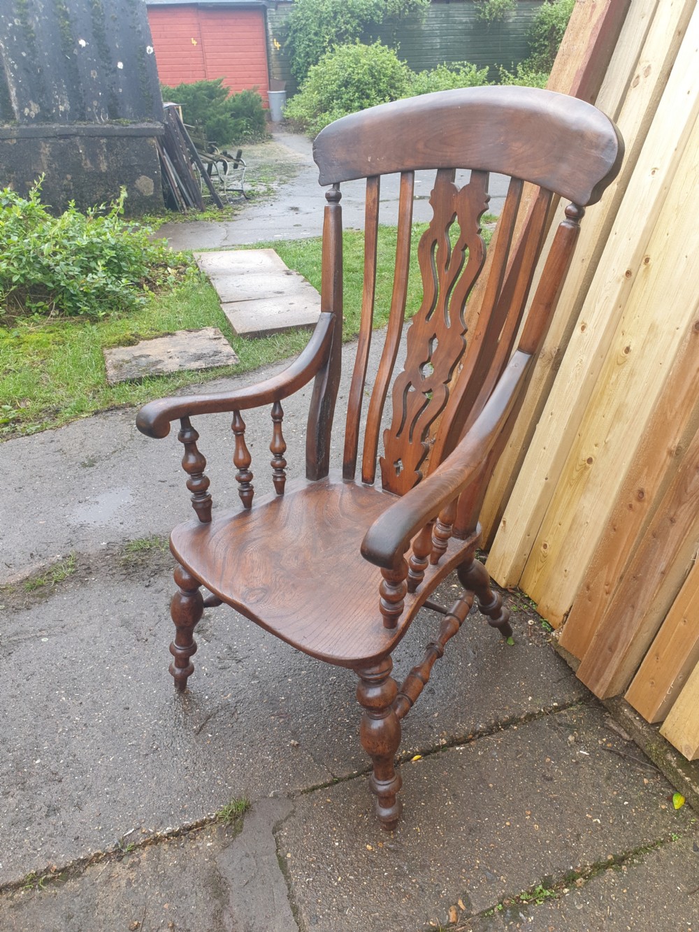 Larger than normal Victorian Windsor armchair.  View II