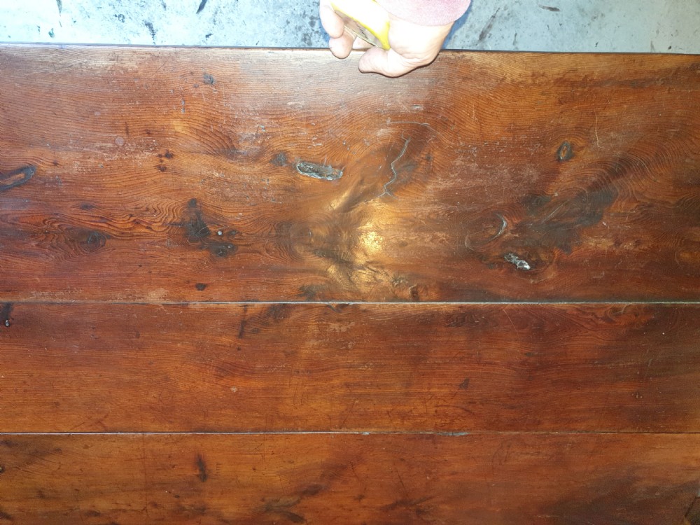 Early Victorian Scottish pitch pine drop cottage dining table  View II