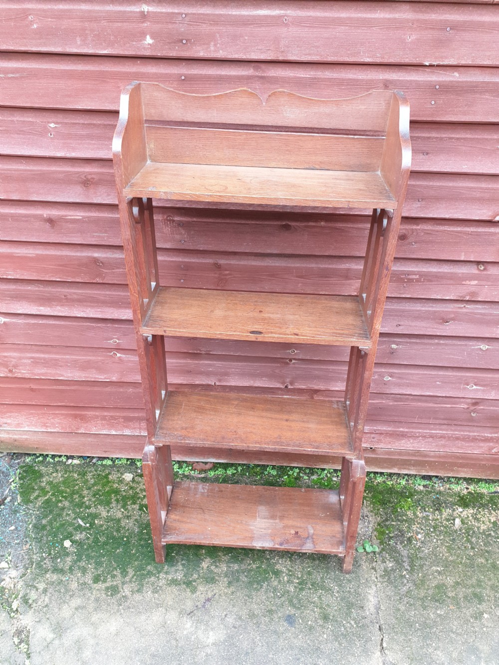 Oak arts and crafts bookcase  View II