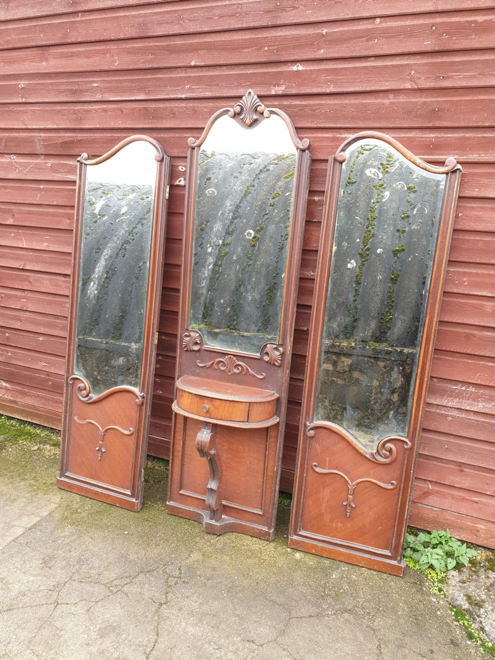 Early 20th century 3 fold dressing mirror.  View III