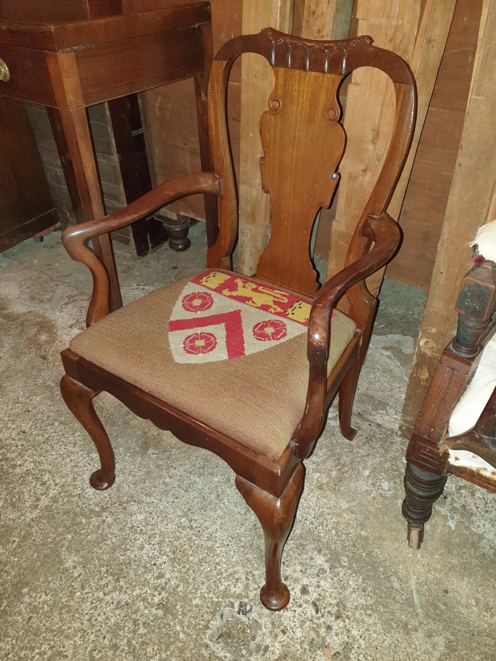Childs Queen Anne style armchair.  View III