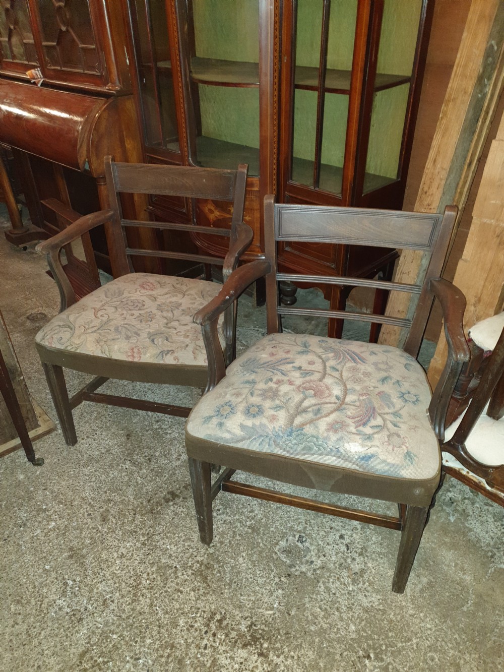 Pair of mahogany desk armchairs  View IV