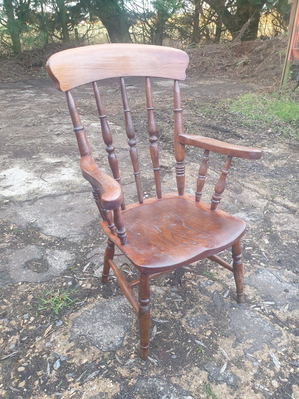Late Victorian spindle back Windsor armchair.  View II