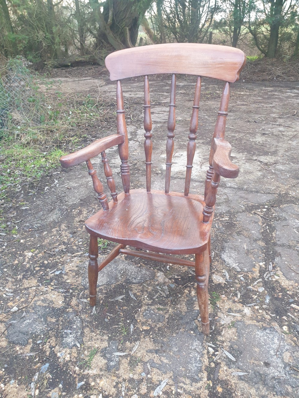 Late Victorian spindle back Windsor armchair.  View III