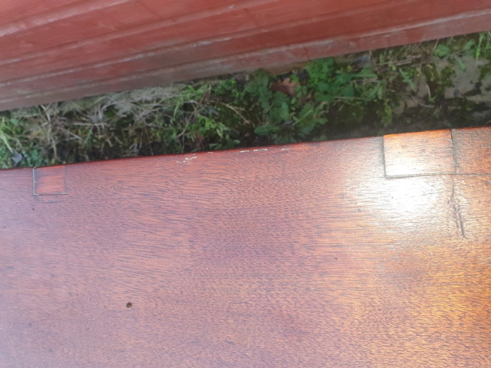Late Victorian walnut kneehole writing desk.  View VI