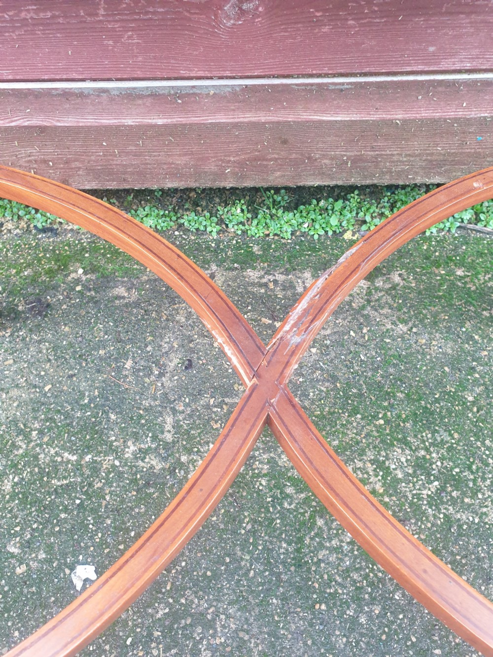 Edwardian inlaid satinwood bijouterie display table.  View VI
