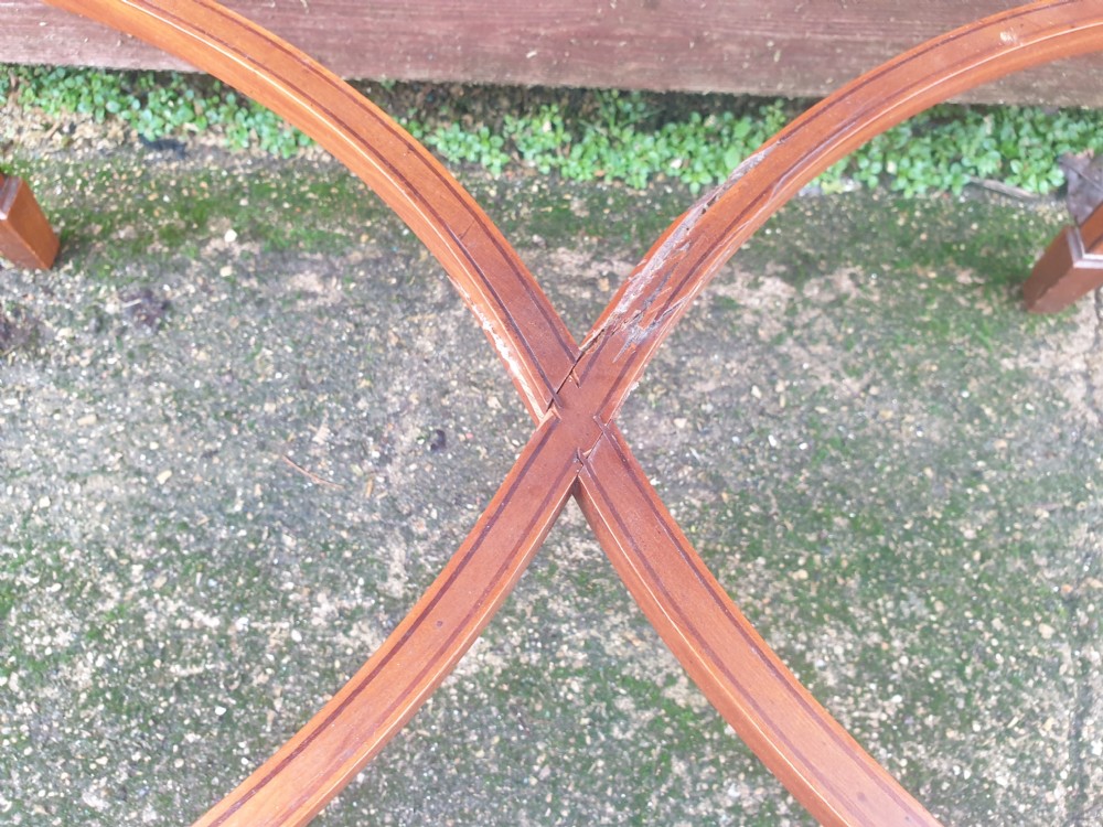 Edwardian inlaid satinwood bijouterie display table.  View IX