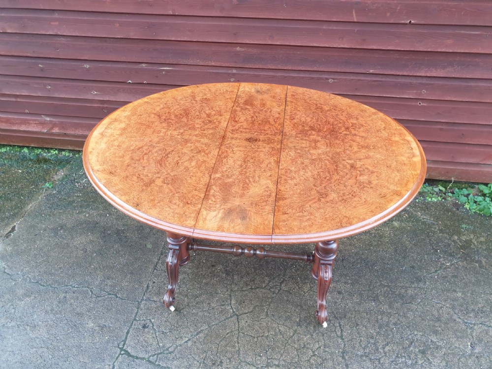 Victorian walnut Sutherland table with drawers.  View II