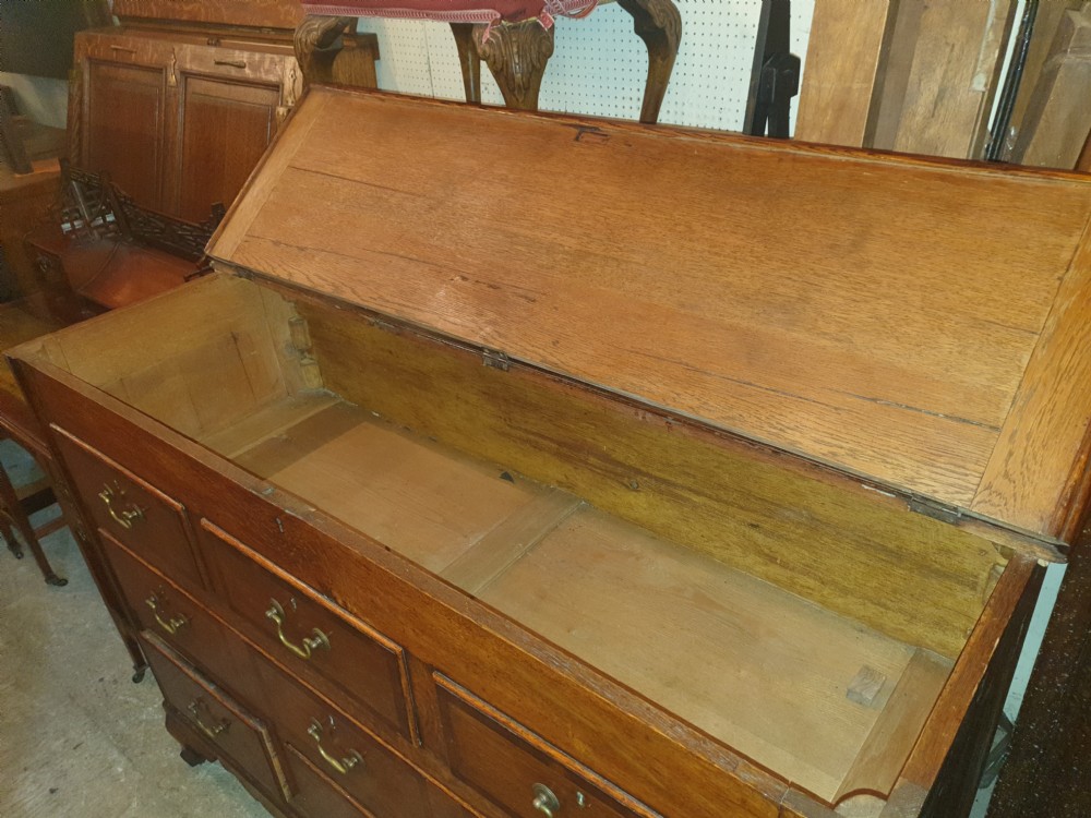 Late Georgian oak mule chest  View V