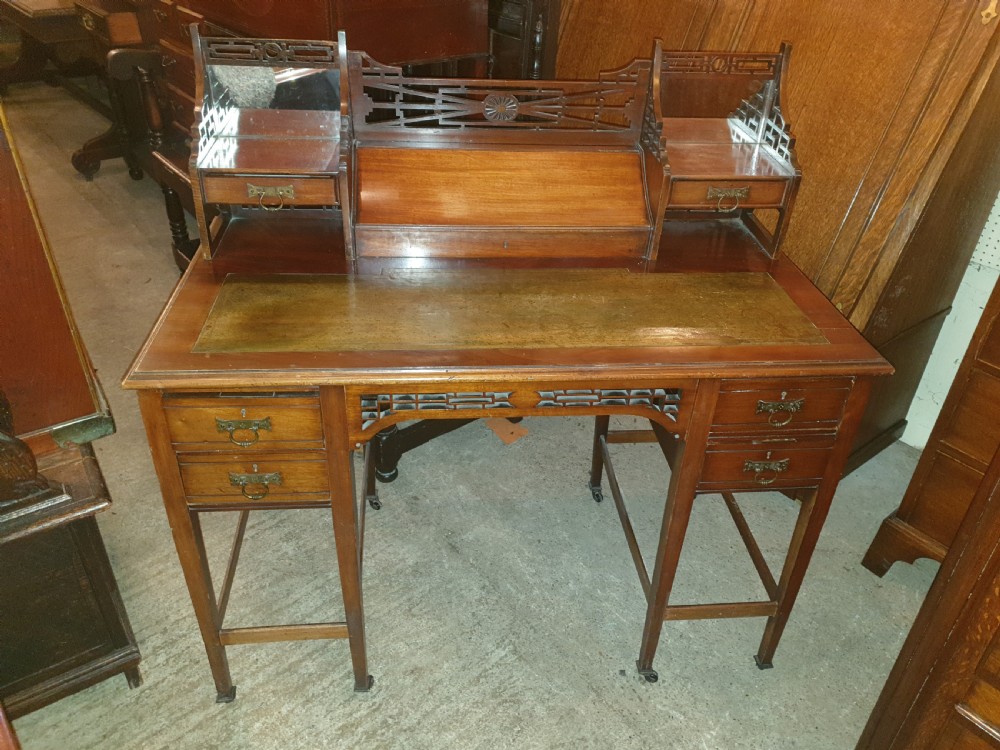 Late Victorian mahogany ladys writing desk 