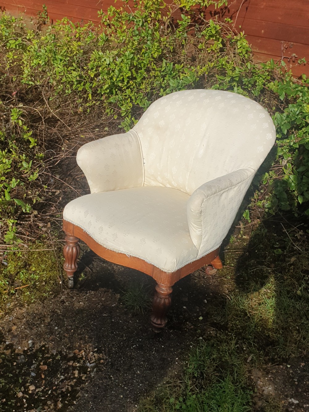 19th century bedroom chair with makers stamp  View II