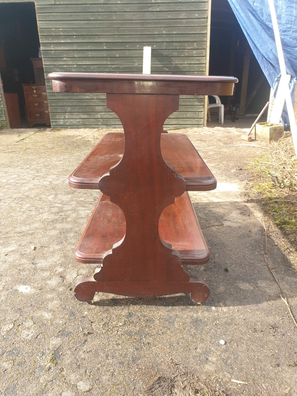 Useful Victorian mahogany 3 tier Etagere.  View II