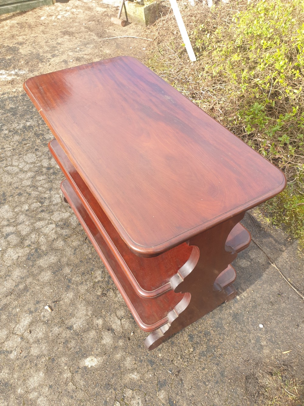 Useful Victorian mahogany 3 tier Etagere.  View III