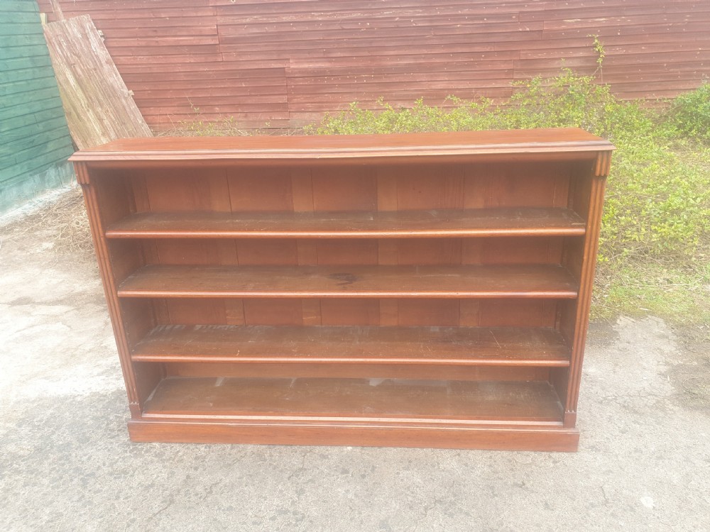 Good sized Victorian mahogany open bookcase.  View II