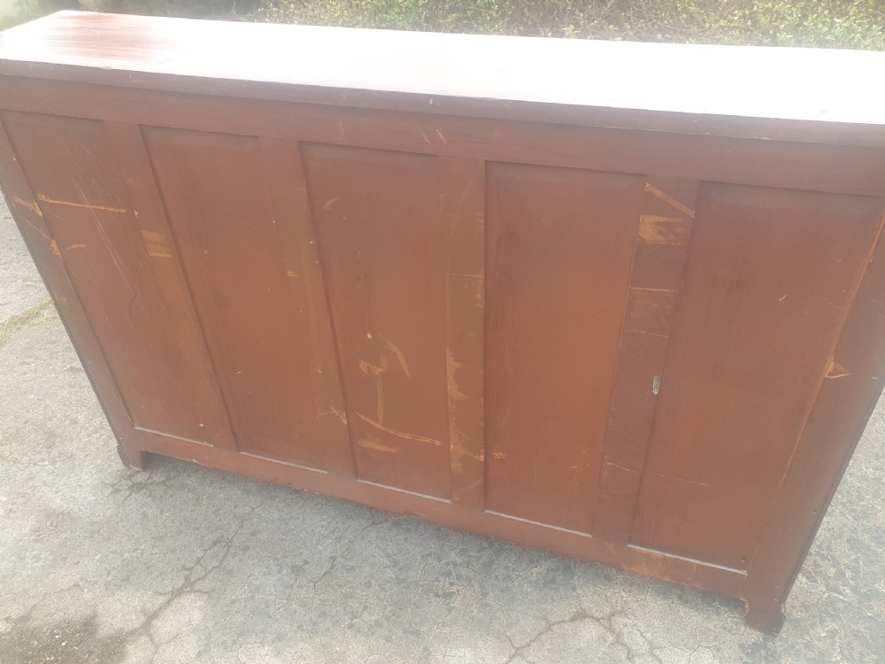 Good sized Victorian mahogany open bookcase.  View IV