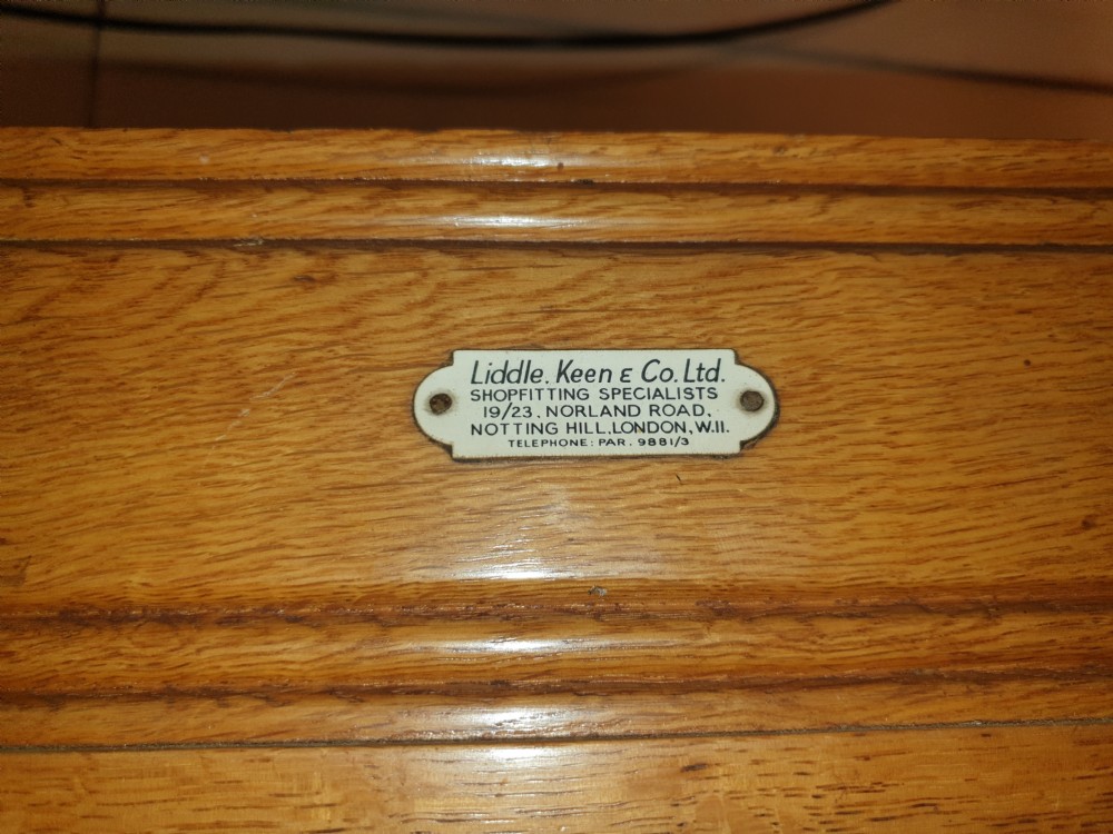 Oak haberdashery cabinet  View II
