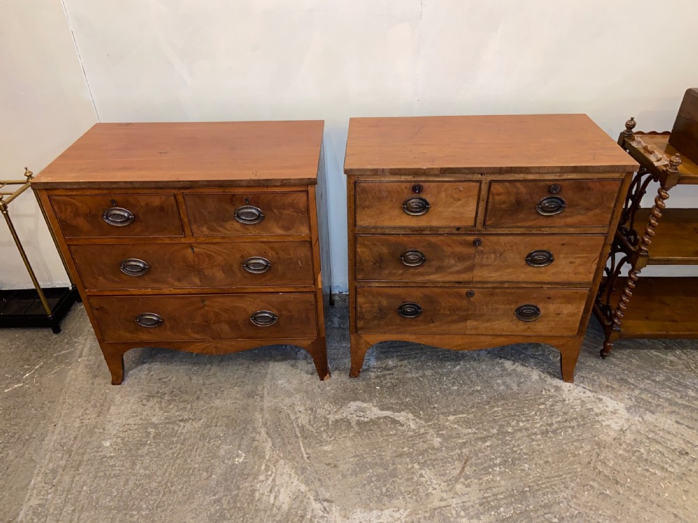 Match pair of small Victorian chest of drawers. View II