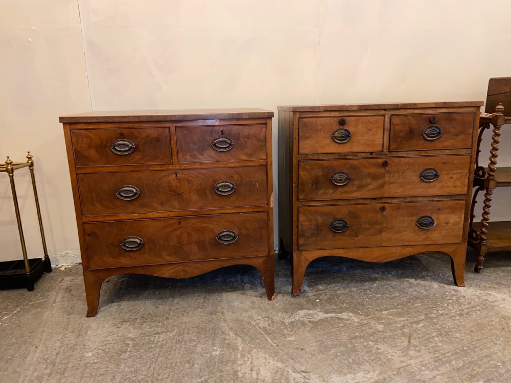 Match pair of small Victorian chest of drawers. View III