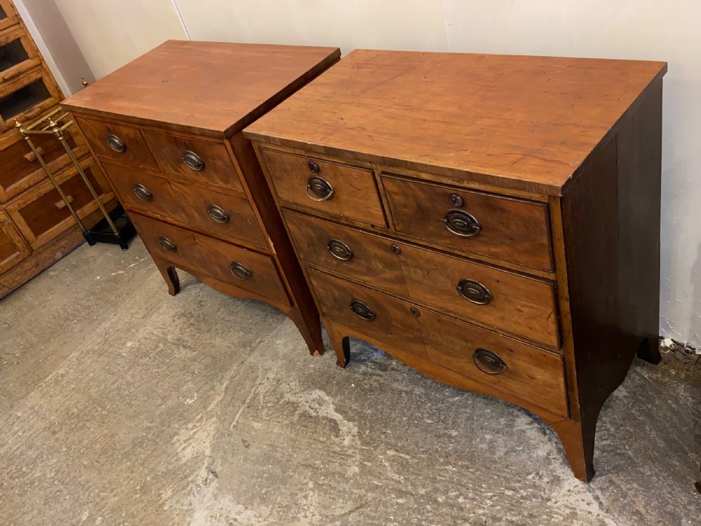 Match pair of small Victorian chest of drawers. View VIII