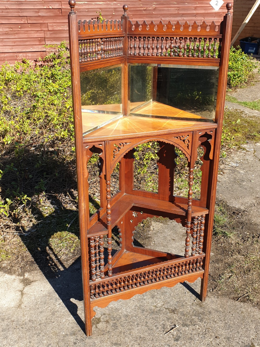 Late Victorian corner cabinet in the manner of Liberty's 