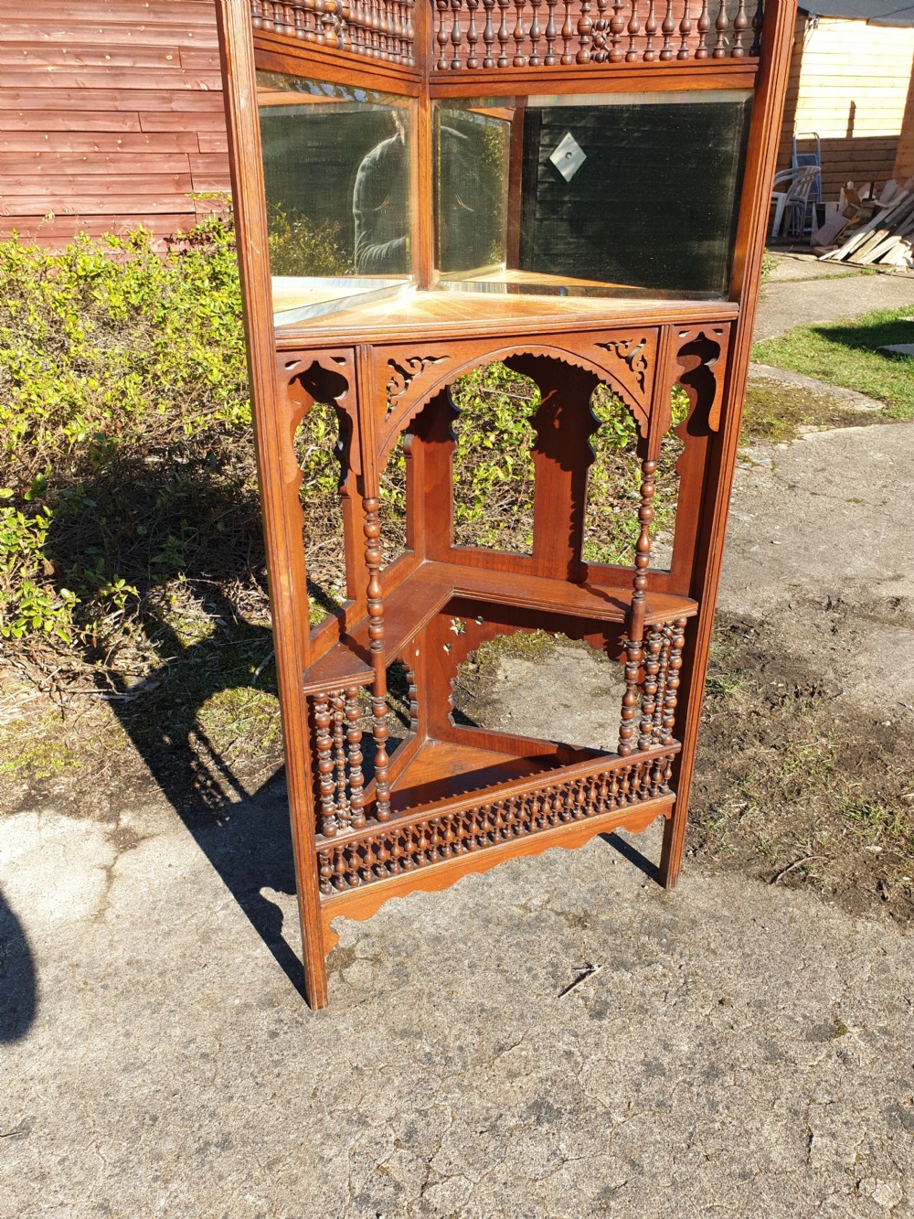 Late Victorian corner cabinet in the manner of Liberty's  View II