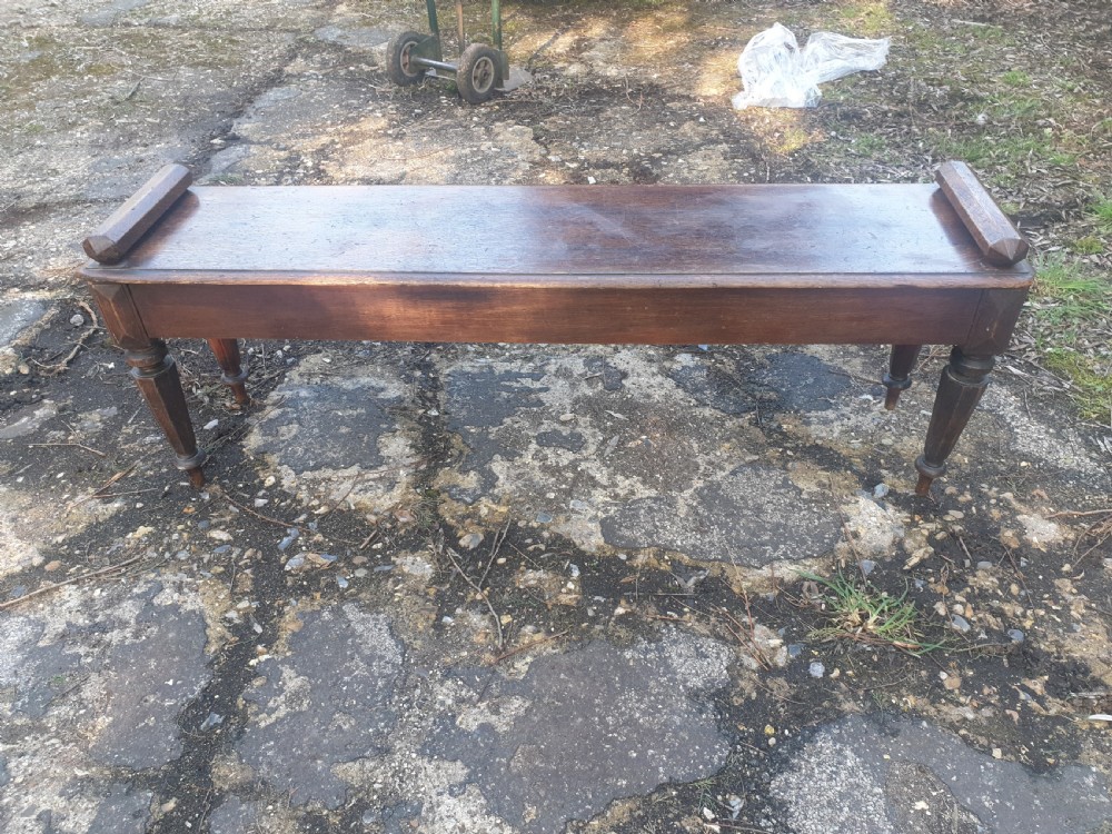 19th century oak hall seat View IV