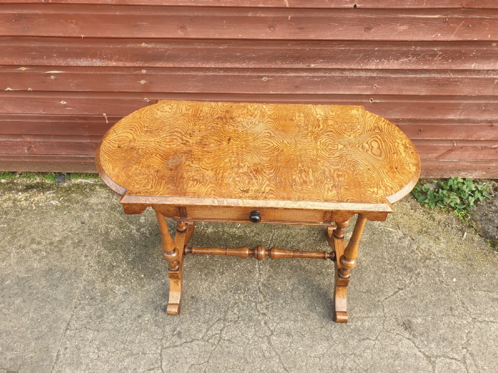 19th century single drawer side table  View II
