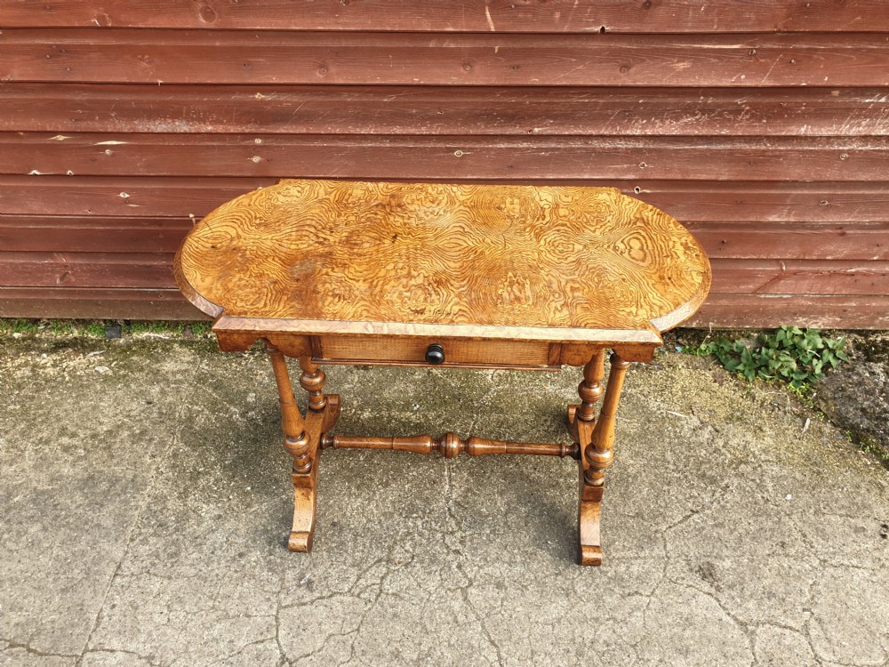 19th century single drawer side table  View V