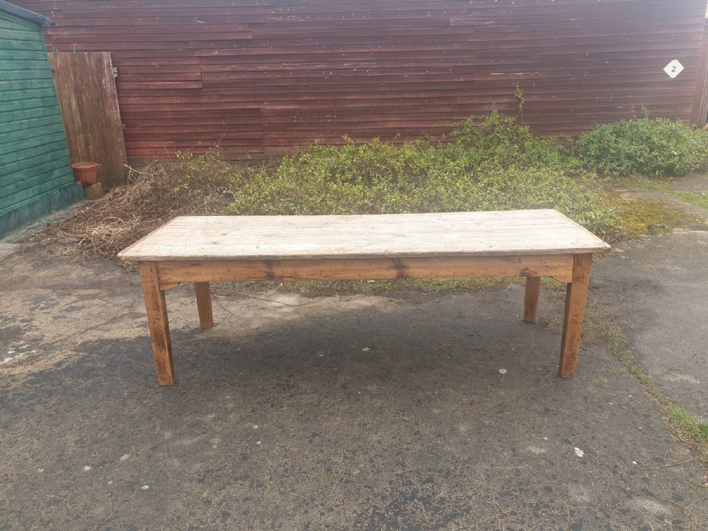 Large farmhouse pine kitchen table View III