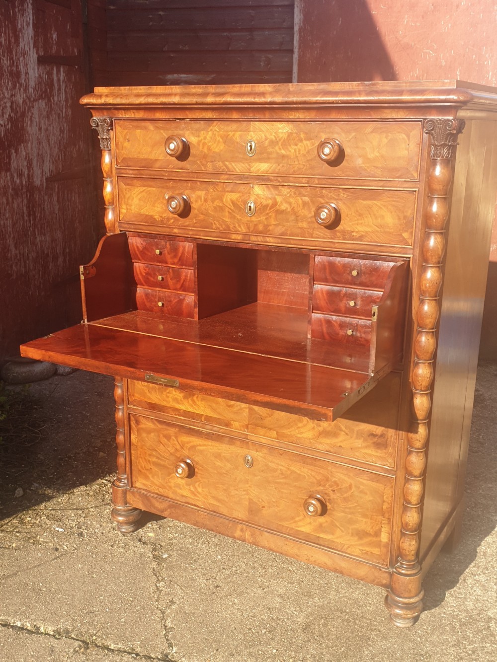 19th century secretaire chest. View III