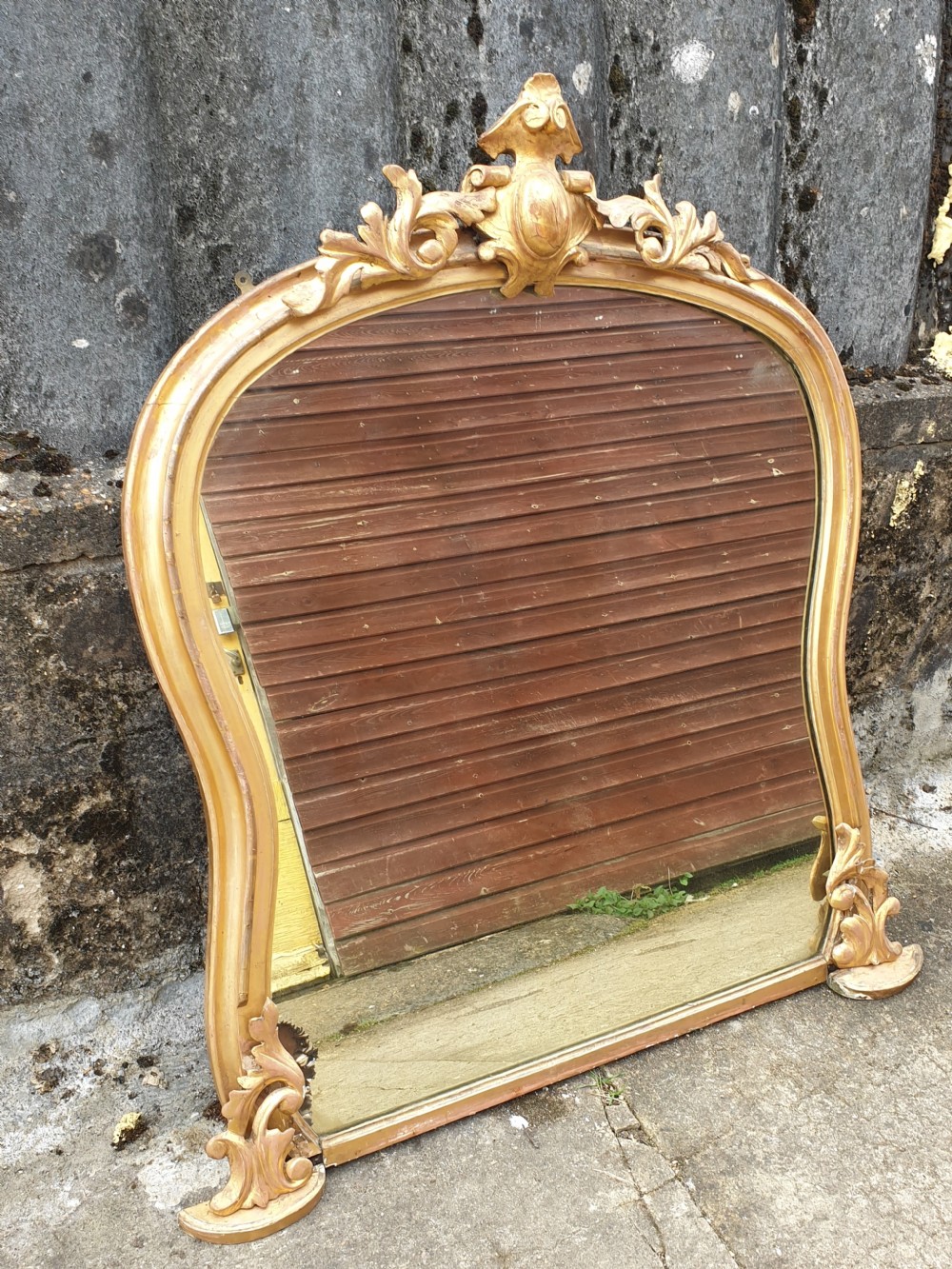 Victorian gilt framed overmantel mirror  View II