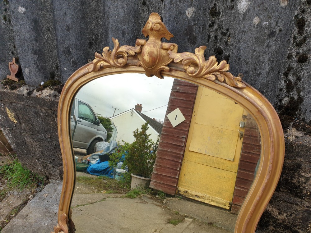 Victorian gilt framed overmantel mirror  View VI