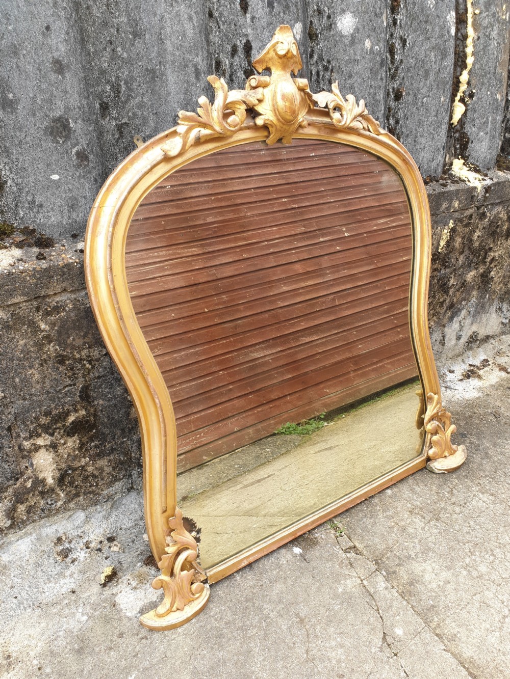 Victorian gilt framed overmantel mirror  View VIII