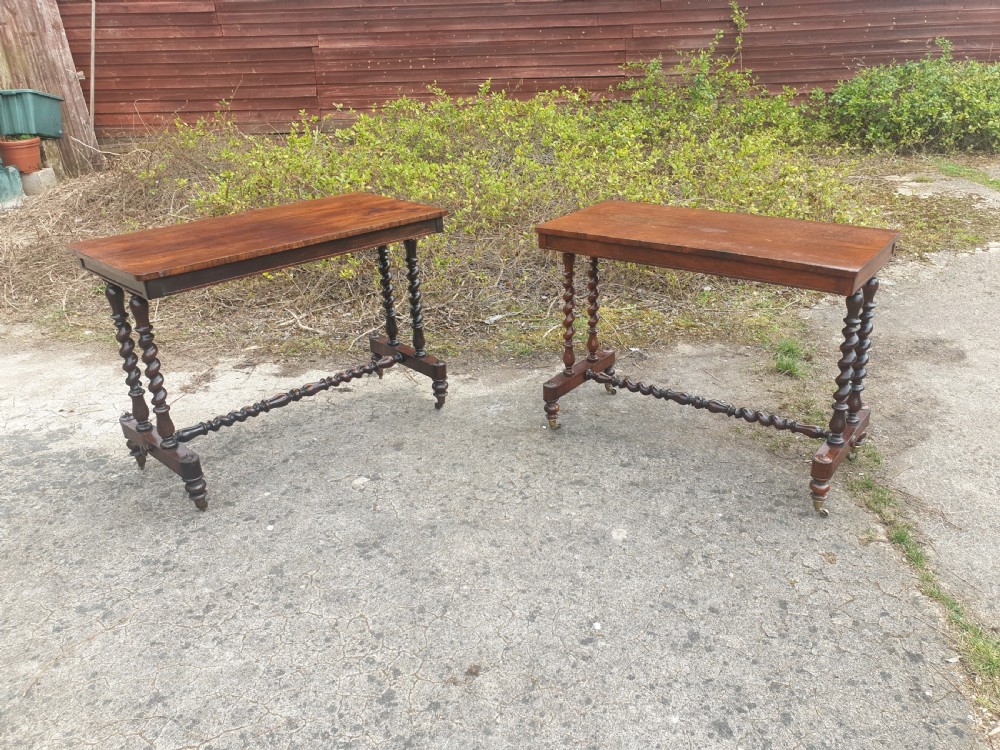 Matched pair of Mid 19th century rosewood side table 